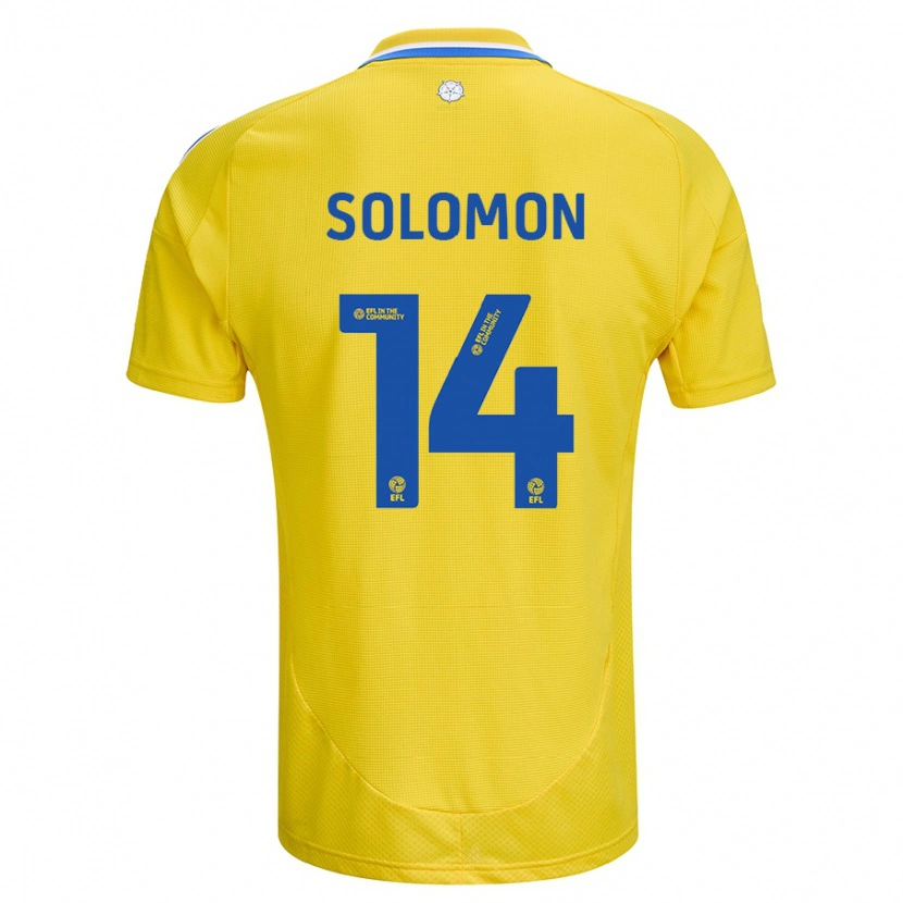 Danxen Herren Manor Solomon #14 Gelb Blau Auswärtstrikot Trikot 2024/25 T-Shirt Schweiz