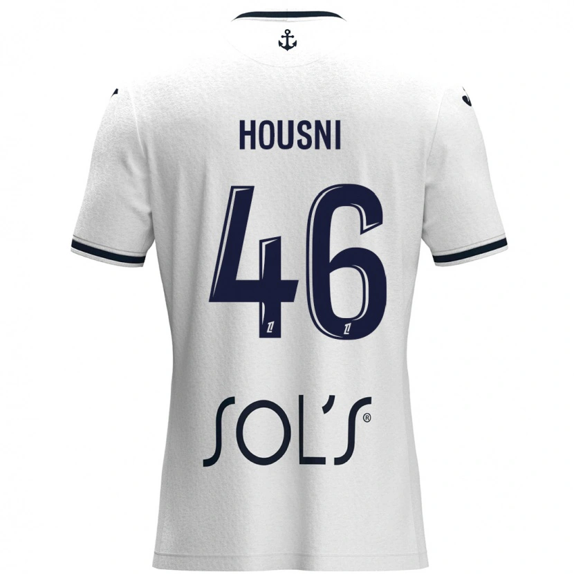 Danxen Herren Ilyes Housni #46 Weiß Dunkelblau Auswärtstrikot Trikot 2024/25 T-Shirt Schweiz