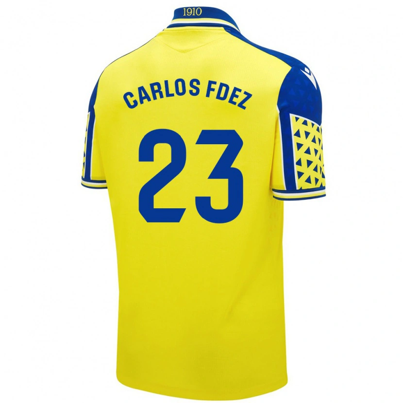 Danxen Herren Carlos Fernández #23 Gelb Blau Heimtrikot Trikot 2024/25 T-Shirt Schweiz