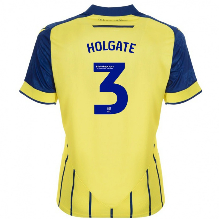 Danxen Herren Mason Holgate #3 Gelb Blau Auswärtstrikot Trikot 2024/25 T-Shirt Schweiz