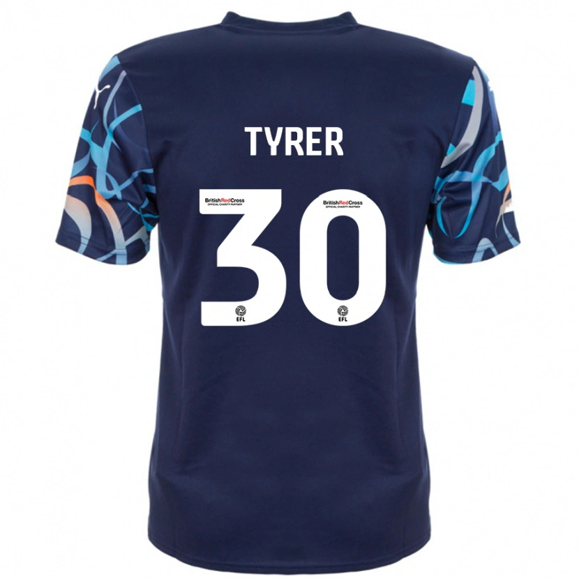 Danxen Herren Harry Tyrer #30 Marineblau Auswärtstrikot Trikot 2024/25 T-Shirt Schweiz