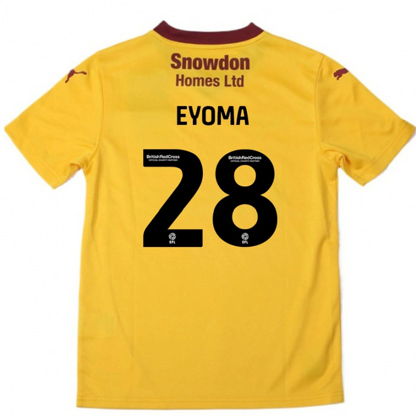 Danxen Herren Timothy Eyoma #28 Orange Burgunderrot Auswärtstrikot Trikot 2024/25 T-Shirt Schweiz