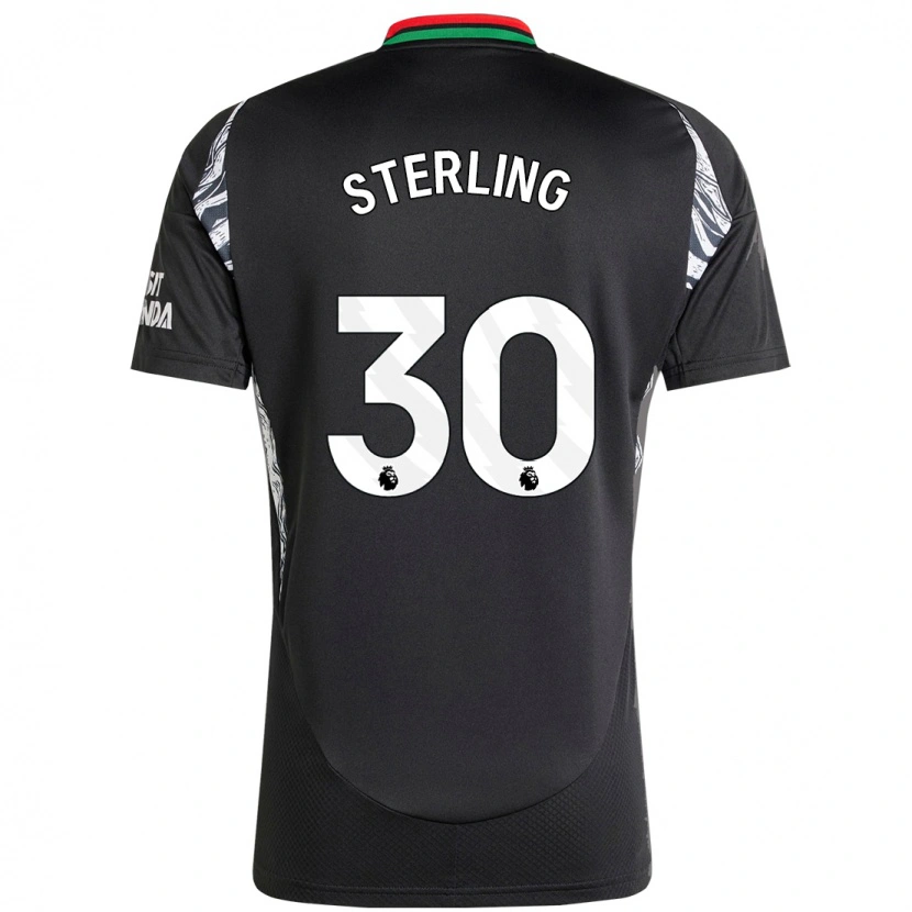 Danxen Damen Raheem Sterling #30 Schwarz Auswärtstrikot Trikot 2024/25 T-Shirt Schweiz